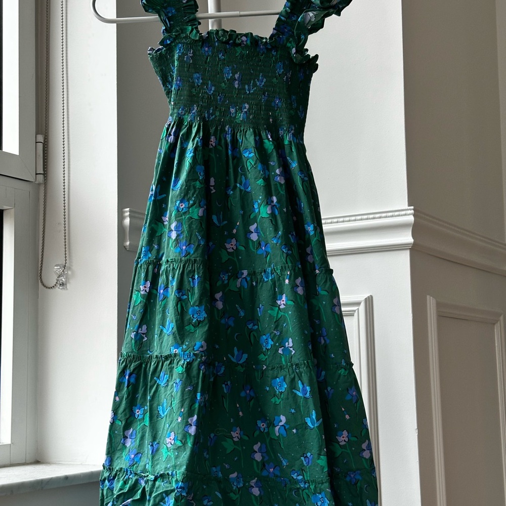 Hill House The Ellie Nap Dress - Emerald Space Floral - Emerald Space Floral / S